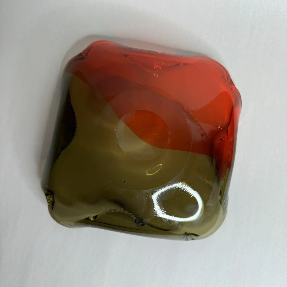 Vintage Art Glass Trinket Bowl 6.5